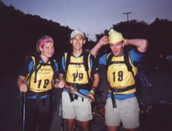 Jill, Chad, Dave before the long trek